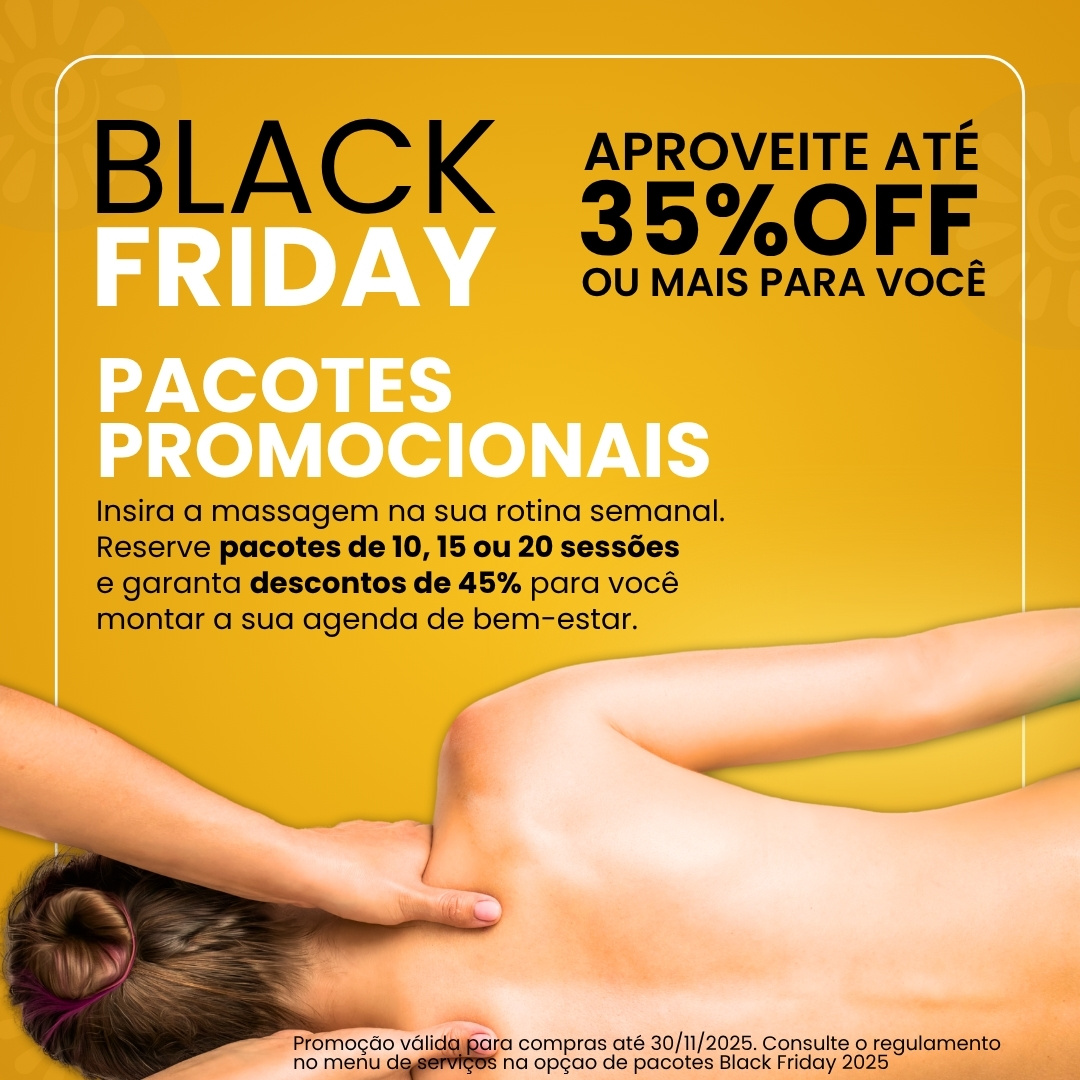 Pacotes de Massagem Black Friday